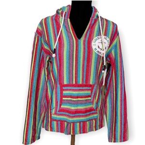Beach by Exist Bahamas striped cotton pullover sweater hoodie